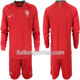 Camisetas Portugal Niño Primera Equipacion Mundial 2018 Manga Larga